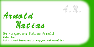 arnold matias business card
